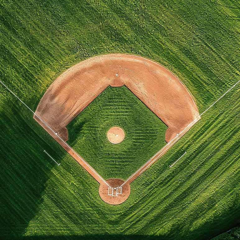 Baseball with Heartland Baseball logo